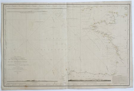 [Carte nautiche - Europa - Francia - Spagna] Carte générale des sondes d'alterrage des côtes occidentales de France et des côtes septentrionales d'Espagne, 1847