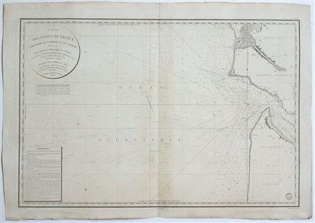 [Carte nautiche - Europa - Francia] Carte des côtes de France (embouchure de la Gironde et ses environs), 1831