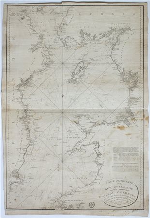 [Carte nautiche - Europa - Irlanda] Carte Particuliere de la Mer d'Irlande appellée communement Canal St. Georges , 1797