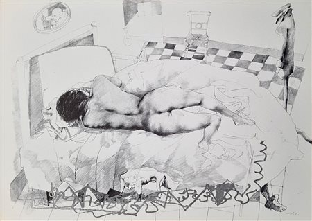 ATTARDI UGO Sori 1923 - Roma 2006 "Appese il cappello a un chiodo in camera mia"