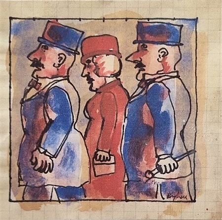 BORGHESE FRANZ Roma 1941 - 2005 "Senza titolo"