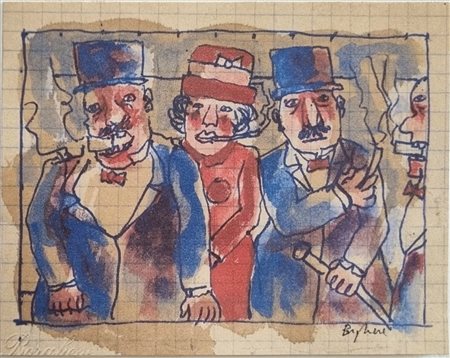 BORGHESE FRANZ Roma 1941 - 2005 "Senza titolo"