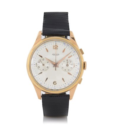 JAEGERJAEGER CRONOGRAFO ANNI '50.C. in oro rosa 18 kt con pulsanti...