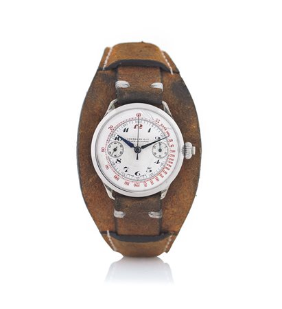 EBERHARDEBERHARD CRONOGRAFO MONOPULSANTE ANNI '30.C. n. 130005 in argento con...