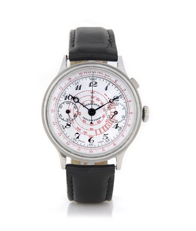 EBERHARDEBERHARD CRONOGRAFO ANNI '30.C. n. 14332 in acciaio con pulsante ad...