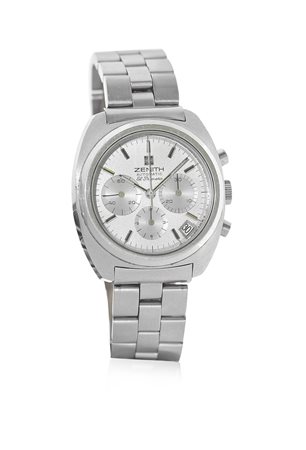 ZENITHZENITH EL PRIMERO AUTOMATIC CRONOGRAFO ANNI '70.C. tonneau in acciaio...