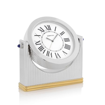 CARTIERCARTIER SVEGLIETTA ANNI '90.C. basculante in acciaio con fondello...