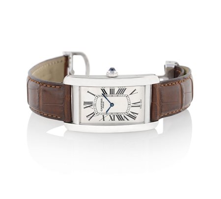 CARTIERCARTIER TANK AMERICAINE SERIE RECENTE. C. rettangolare arcuata in...
