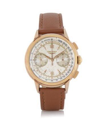 LONGINESLONGINES CRONOGRAFO ANNI '50.C. n. 6332 2 in oro rosa 18 kt con...