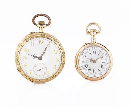 ANONIMODUE MONACHINE INIZIO XX SECOLO.C. doppie casse, una in oro giallo 18...