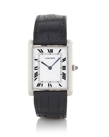 CARTIERCARTIER PARIS TANK AUTOMATIQUE ANNI '80.C. n. 170020043 in oro bianco...