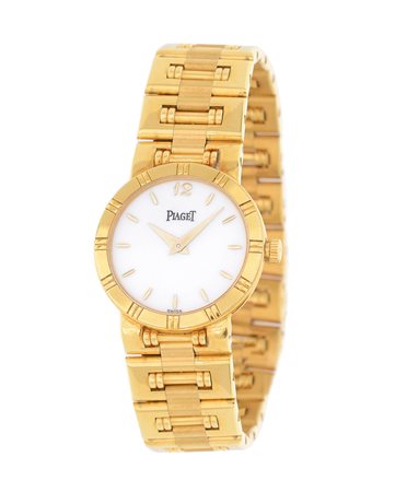 PIAGETPIAGET ANNI '80. C. in oro giallo 18 kt con fondello chiuso da viti,...