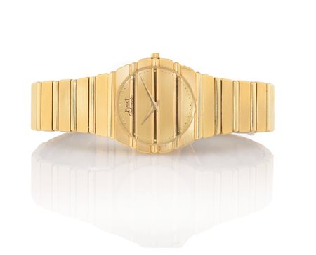 PIAGETPIAGET POLO ANNI '80. C. in oro giallo 18 kt con fondello chiuso da...