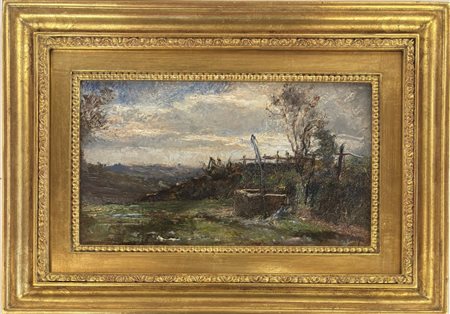 Leonardo Bistolfi, Casale Monferrato (Al) 1895 - La Loggia (To) 1933, Paesaggio collinare