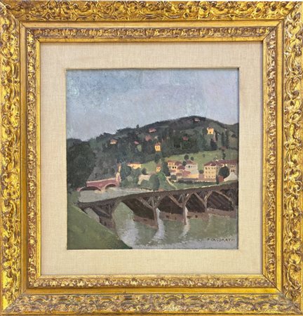 Felice Casorati, Novara 1883 - Torino 1963, Ponte di Moncalieri