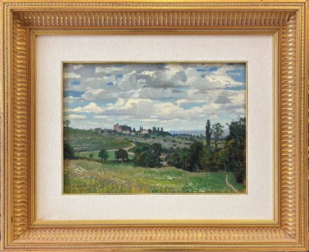 Giulio Boetto, Torino 1894 - 1967, Veduta di Revigliasco torinese