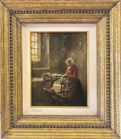 Giuseppe Gheduzzi, Crespellano (bo) 1889 - Torino 1957, La filatrice