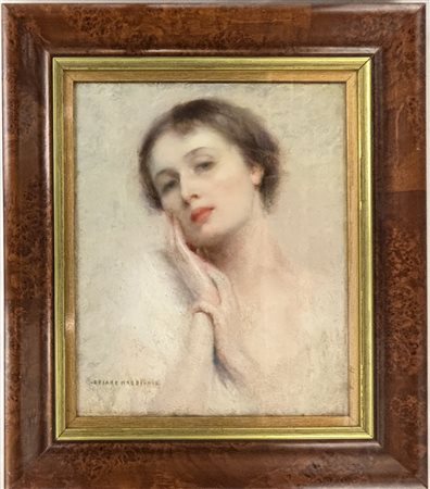 Cesare Maggi, Roma 1881 - 1961 Torino, Ritratto della moglie