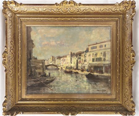 Venanzio Zolla, Colchester 1880 - Torino 1961, Venezia, Canal Grande