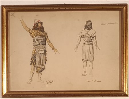 ANONIMO Anonimo (An) Studio per costumi teatrali Acquarello su carta...