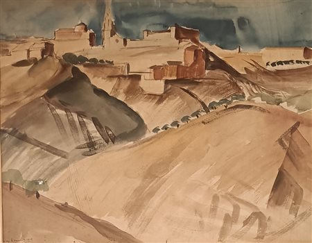 EISENSCHITZ WILLY Vienna (Austria) 1889 Toledo 1929 Acquarello su carta...