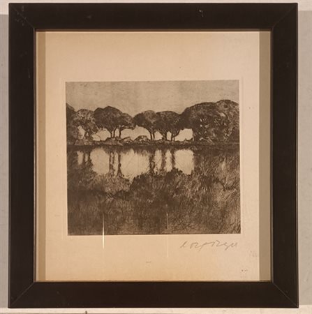 MEYN ROLF Lüneburg (Germania) 1930 Senza titolo Incisione acquaforte a colori...