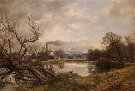 FIRMA INDECIFRATA N.D. ( -) 1900 Paesaggio (1888) Olio su tela 40,00x60,00...