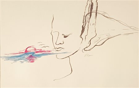 PISANI VETTOR Bari (Ba) 1934 Senza titolo Litografia su carta es. prova...