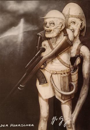 H. R. GIGER Coira (Svizzera) 1940 Der Herrscher Off set firmato 43,00x30,50...