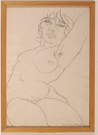 CONVERSANO ROMANO Rovigno in istria (Croazia) 1920 Nudo di donna Matita su...