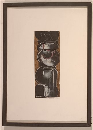 KIJNO LADISLAS Varsavia (Polonia) 1921 Senza titolo Collage su tela...