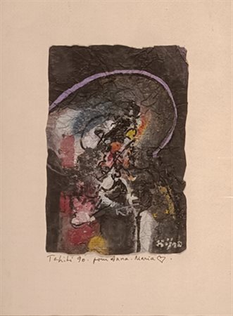 KIJNO LADISLAS Varsavia (Polonia) 1921 Tahiti 1990 Mista su carta 31,00x23,00...