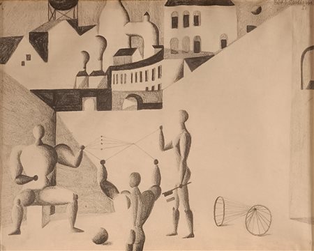 BERGMANN GERHART Berlino (Germania) 1922 Senza titolo 1951 Disegno su carta...