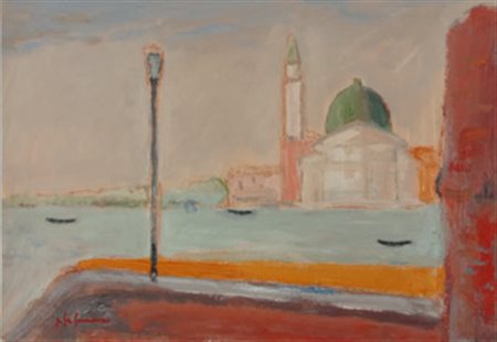 DE SIMONE PIETRO Palazzolo Milanese (Mi) 1921 Paesaggio Olio su cartone...