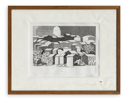 NERI POZZA (1912-1988) - Veduta di Vicenza, 1974
