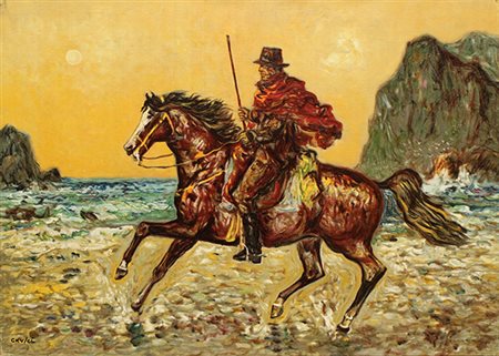 GIOVAN FRANCESCO GONZAGA, "Buttero in spiaggia"