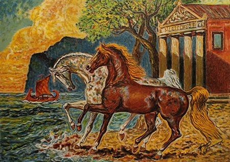 GIOVAN FRANCESCO GONZAGA, "Cavalli con Templio"