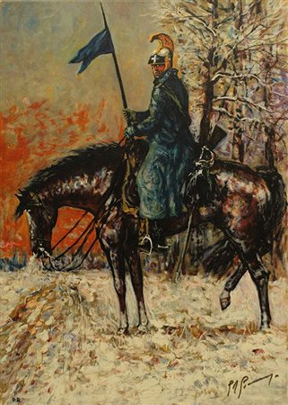 GIOVAN FRANCESCO GONZAGA, "Cavaliere su cavallo bruno"