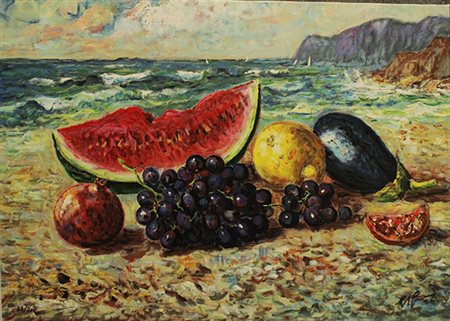 GIOVAN FRANCESCO GONZAGA "Natura morta in spiaggia"