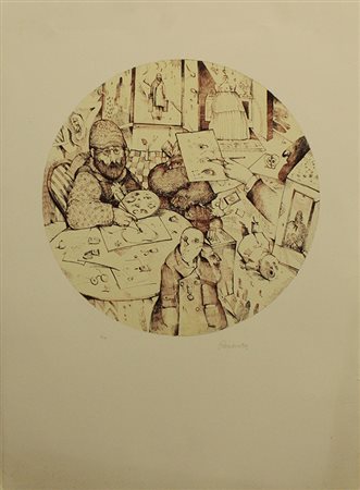 ANTONIO POSSENTI, "Il pittore", anni '80