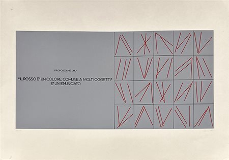 ANNA LEVI, "Proposizione 1 Il rosso è un colore comune a tanti oggetti, è un enunciato"