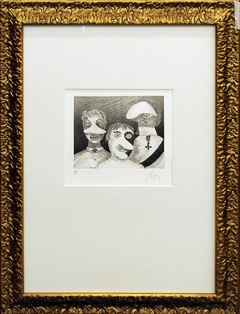 ENRICO BAJ, "Family", 1971