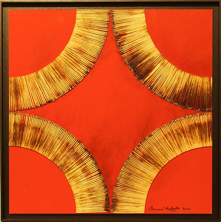BERNARD AUBERTIN, "Dessin de Feu sur table rouge", 2009
