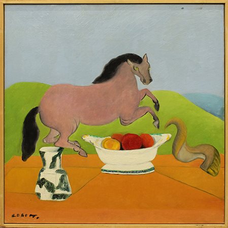 CESETTI GIUSEPPE, "N.M. Cavallo rosa", anni 80' circa