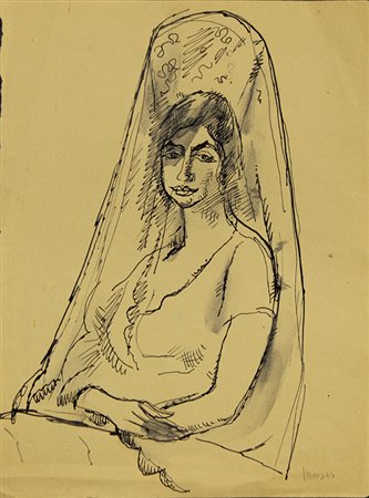 MOSES LEVY, "Ritratto spagnolo", 1930 circa