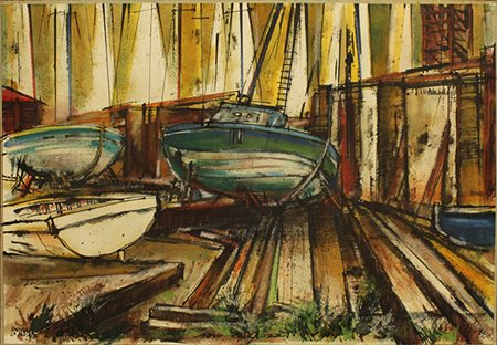 NINO TALOZZI, "La Darsena, Viareggio", 1990