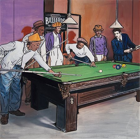 GIANCARLO MONTUSCHI, "Partita a Biliardo"