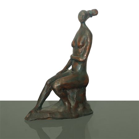 Cesare D'Angelo (Catania 1940 - 2006)  - Nudo di donna seduta