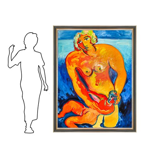 Mimmo Germana' (Catania 02/07/1944 - 1992)  - Nudi, 1990