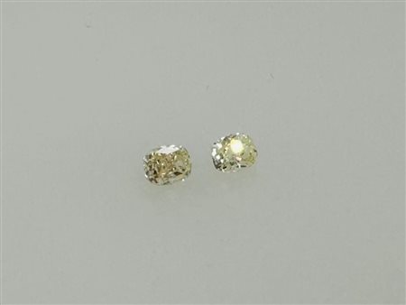 2 DIAMANTI NATURAL POLISHED 1,09 GIALLO CHIARO -VS1-SI1 - CERTIFICATO MAROZ DIAMONDS - UD30112